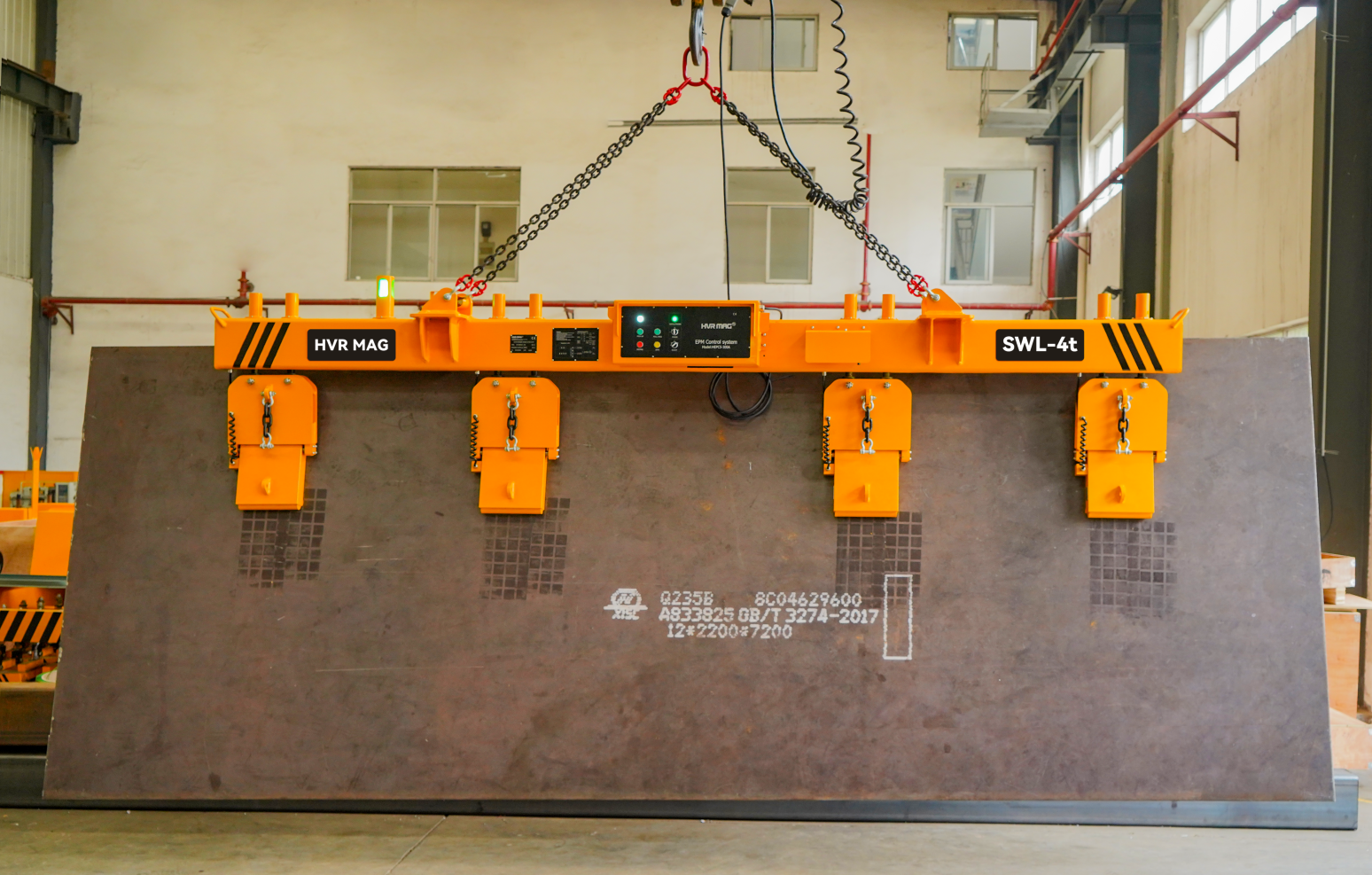 HM4磁力吊具_侧吊型钢板翻转吊具