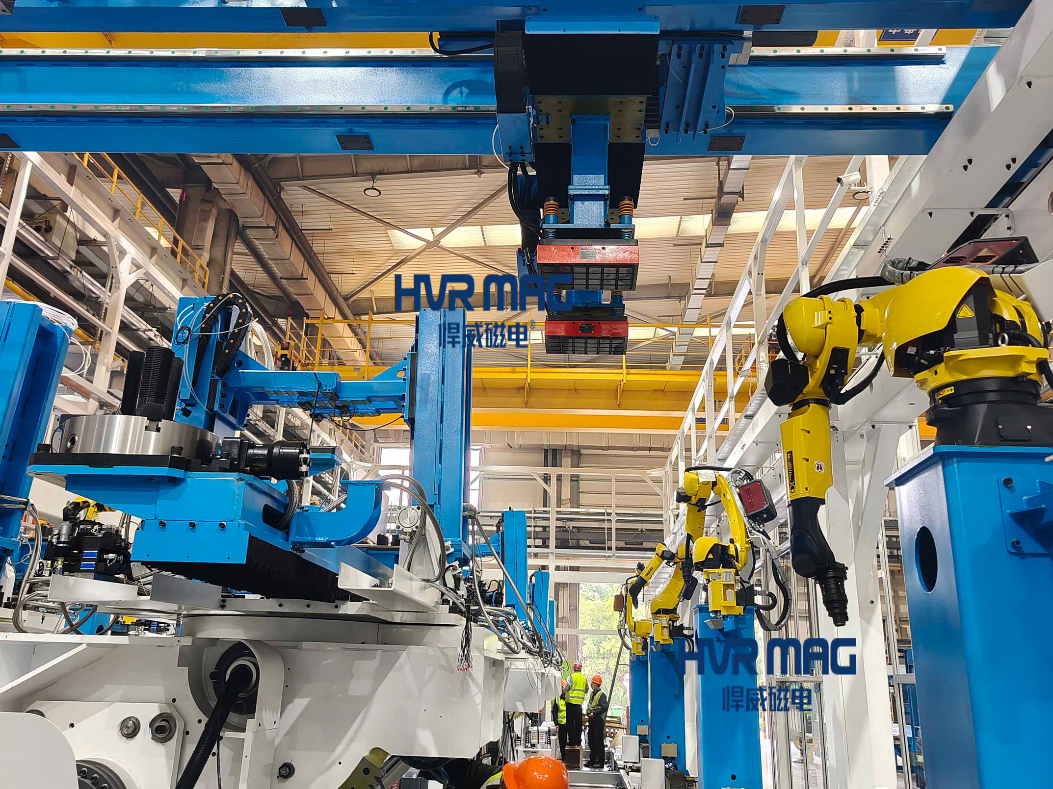 郑煤机智慧工厂提供的电永磁搬运解决方案